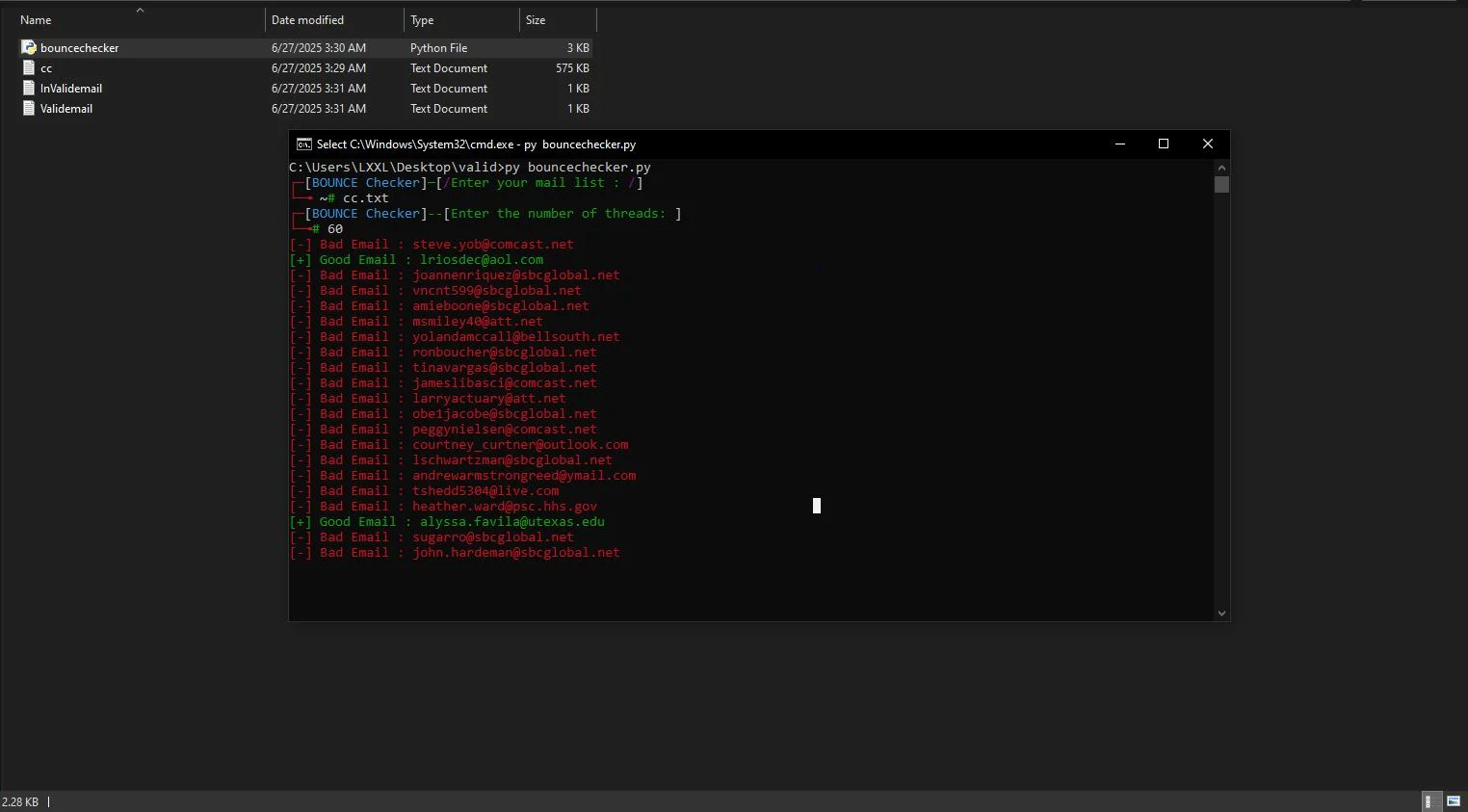 Valid Email Bounce unlimited