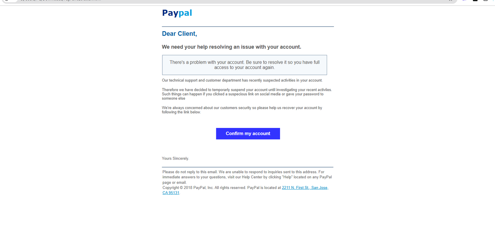 letter Paypal